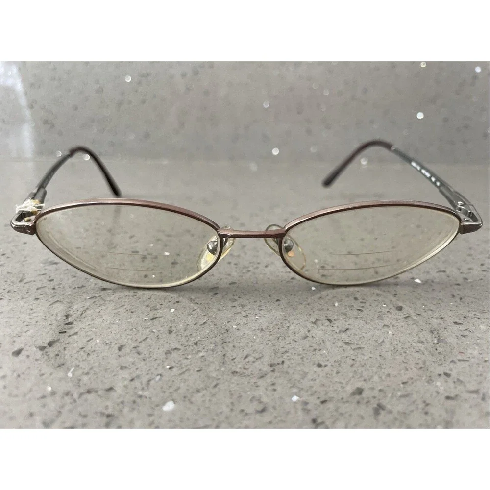NINE WEST 205 P3E 52-17-130 Eyeglasses Frames ONLY Oval Italy silver full rim